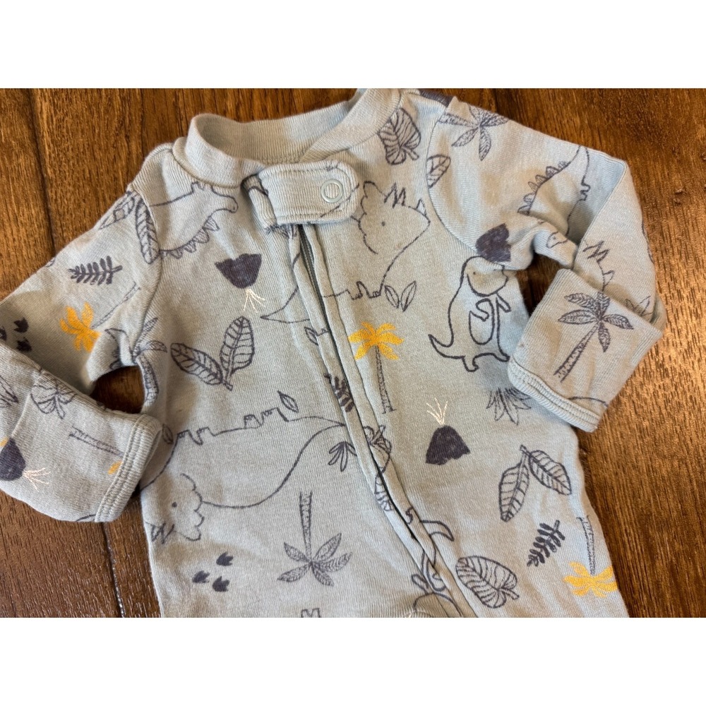 Carters Preemie Baby‎ Boy Sleeper Dinosaurs Volcano Outfit Zipper Reborn Doll
